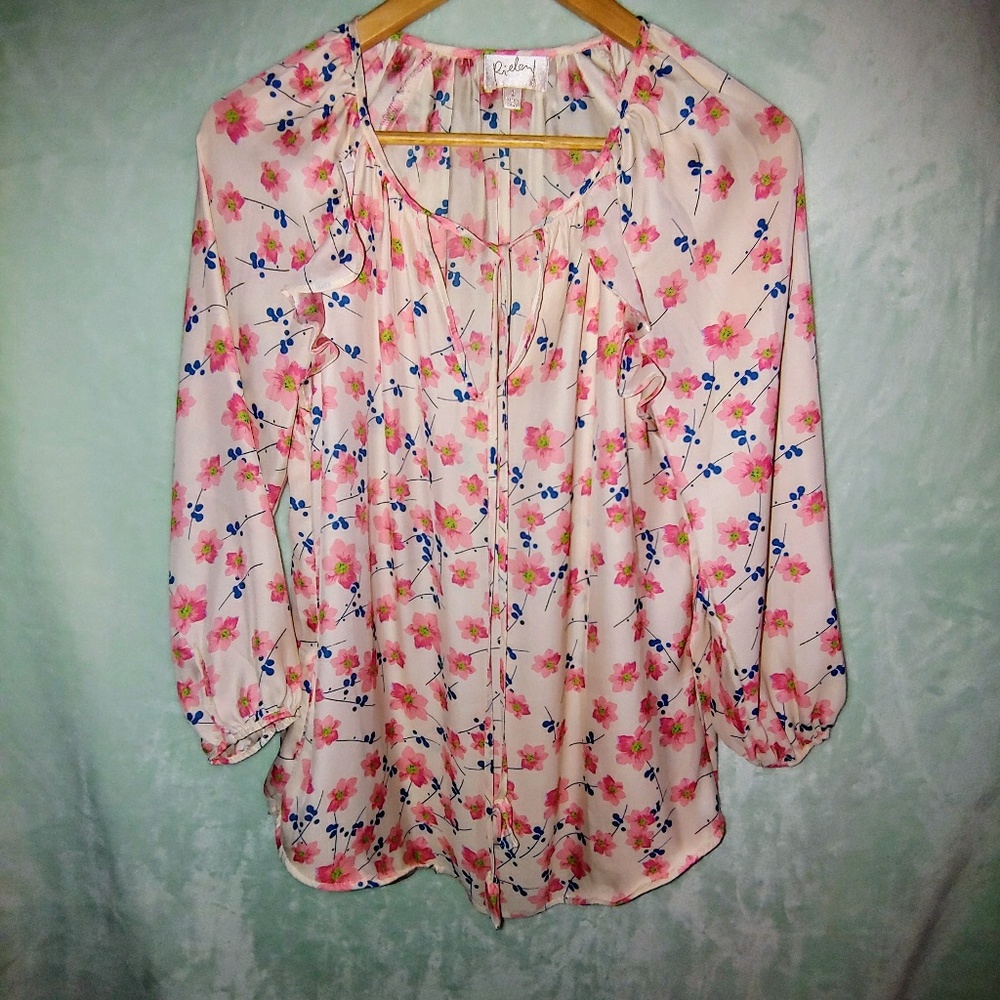 COPY - NWOT Rieley Longsleeve Floral Print Top